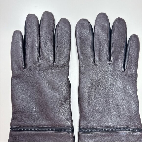 Auclair Womens Size 8 Leather Black Light Weight Driving Gloves - Picture 2 of 11
